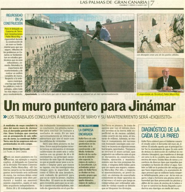 «Un muro puntero para Jinámar», Las Palmas de G.C.